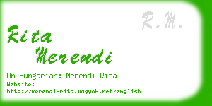 rita merendi business card